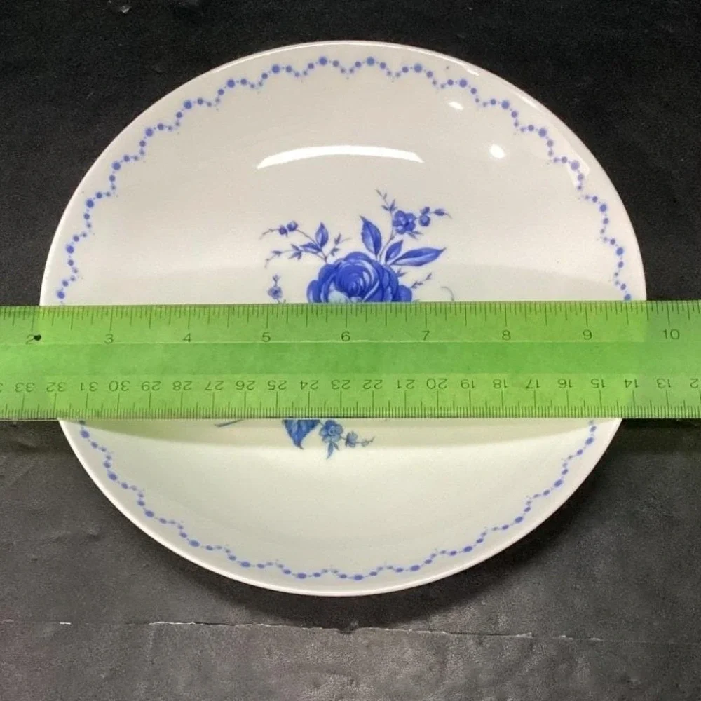 Alboth & Kaiser Bavaria‎ Salad Bowls, Set of 4, Vintage Blue Floral Tableware